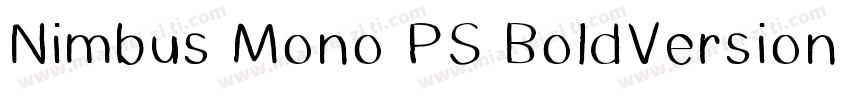 Nimbus Mono PS BoldVersion 100字体转换